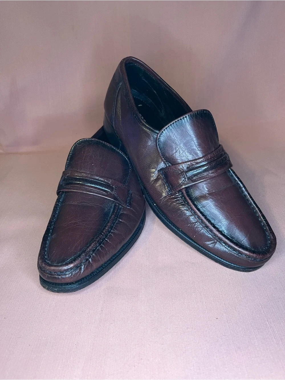 Vintage Florsheim Men's Classic Penny Loafers in Dark Brown